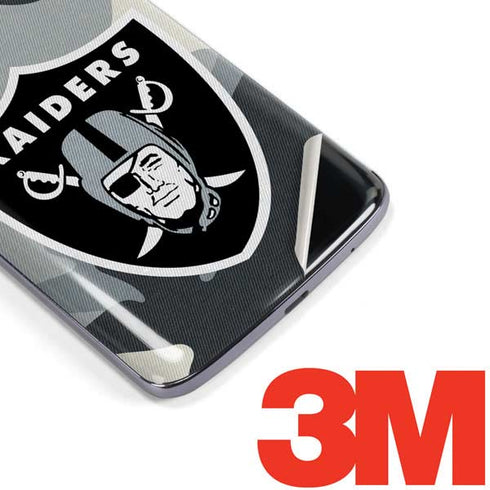 NFL Las Vegas Raiders Camo Moto E5 Plus Skin
