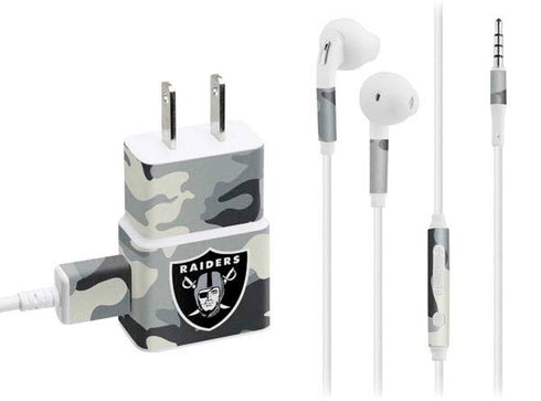 NFL Las Vegas Raiders Camo Phone Charger Skin