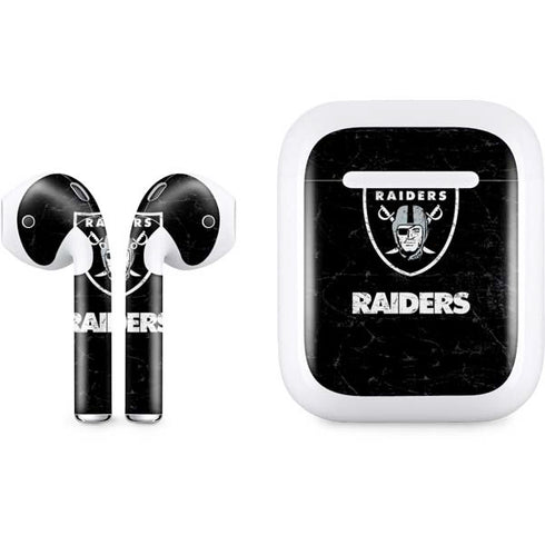 NFL Las Vegas Raiders Distressed Apple AirPods Skin