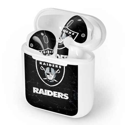 NFL Las Vegas Raiders Distressed Apple AirPods Skin