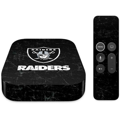NFL Las Vegas Raiders Distressed Apple TV Skin