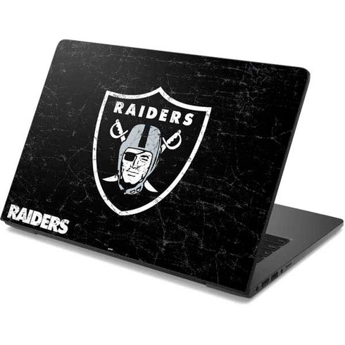 NFL Las Vegas Raiders Distressed Dell Chromebook Skin