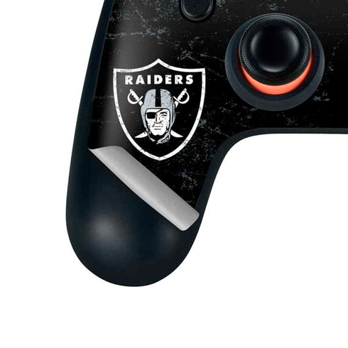 NFL Las Vegas Raiders Distressed Google Stadia Controller Skin