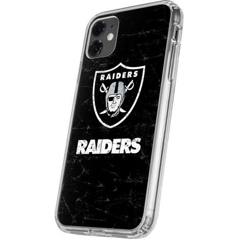 NFL Las Vegas Raiders Distressed iPhone 11 Clear Case