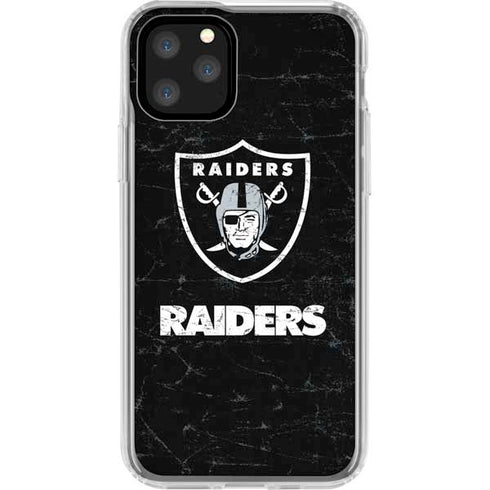 NFL Las Vegas Raiders Distressed iPhone 11 Pro Clear Case