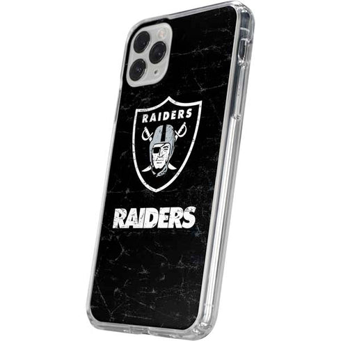 NFL Las Vegas Raiders Distressed iPhone 11 Pro Clear Case