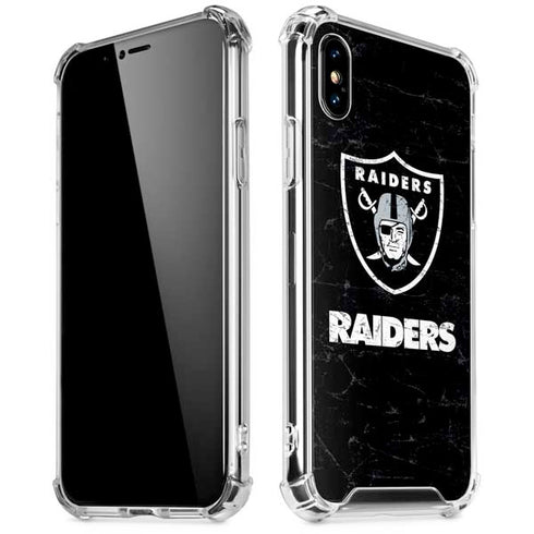 NFL Las Vegas Raiders Distressed iPhone X/XS Clear Case