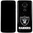 NFL Las Vegas Raiders Distressed Moto E5 Plus Skin