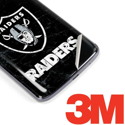 NFL Las Vegas Raiders Distressed Moto E5 Plus Skin