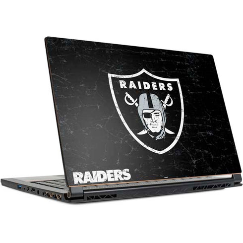 NFL Las Vegas Raiders Distressed MSI GS65 Stealth Laptop Skin