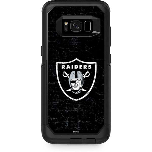 NFL Las Vegas Raiders Distressed Otterbox Commuter Galaxy Skin