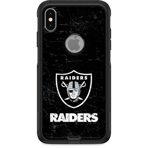 NFL Las Vegas Raiders Distressed Otterbox Commuter iPhone Skin