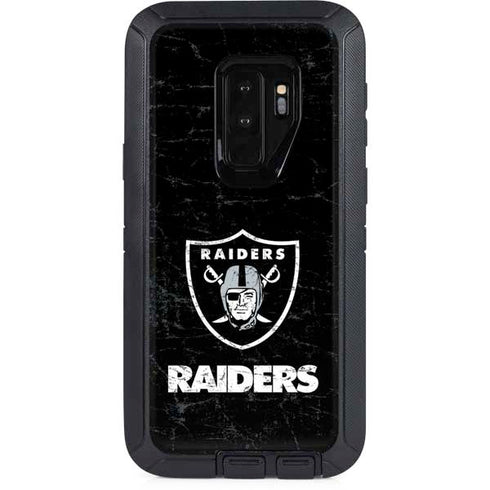 NFL Las Vegas Raiders Distressed Otterbox Defender Galaxy Skin