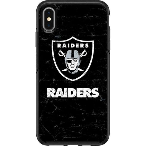 NFL Las Vegas Raiders Distressed Otterbox Symmetry iPhone Skin