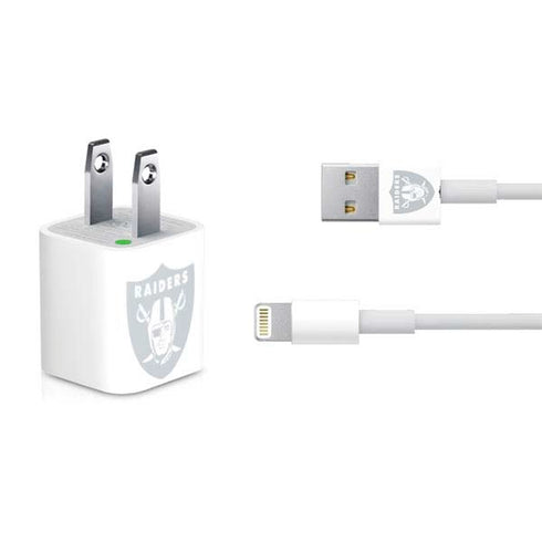 NFL Las Vegas Raiders Double Vision iPhone Charger (5W USB) Skin