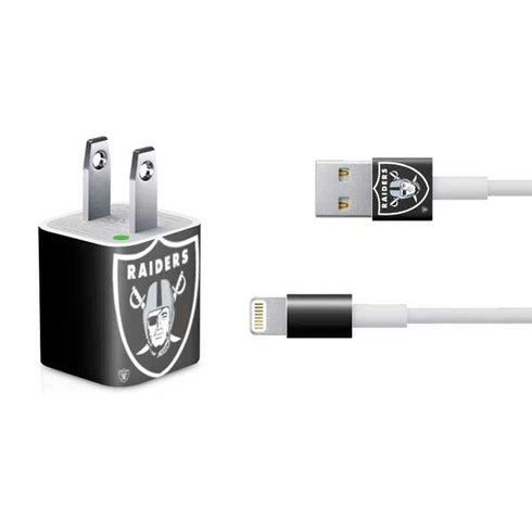 NFL Las Vegas Raiders Large Logo iPhone Charger (5W USB) Skin