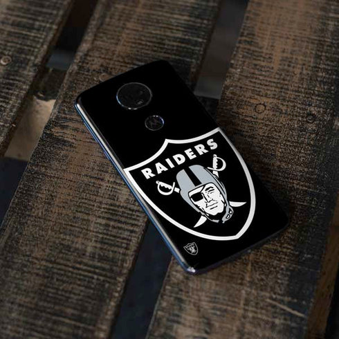 NFL Las Vegas Raiders Large Logo Moto E5 Plus Skin