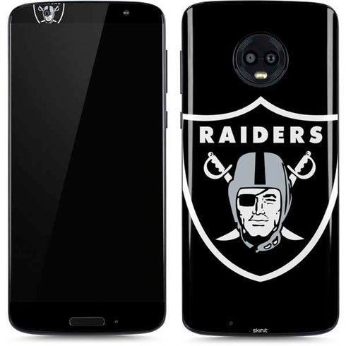 NFL Las Vegas Raiders Large Logo Moto G6 Skin