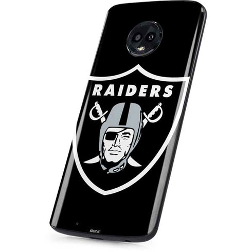 NFL Las Vegas Raiders Large Logo Moto G6 Skin
