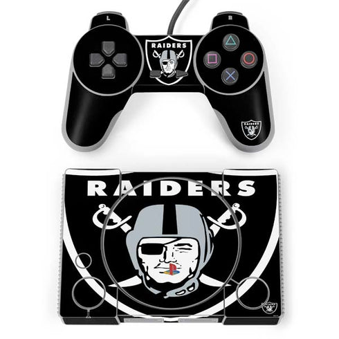 NFL Las Vegas Raiders Large Logo PlayStation Classic Bundle Skin
