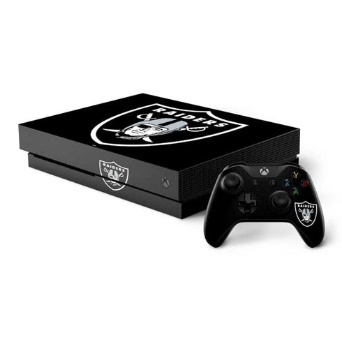 NFL Las Vegas Raiders Large Logo Xbox One X Bundle Skin