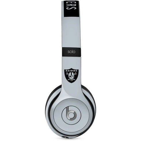 NFL Las Vegas Raiders Silver Performance Series Beats Solo 2 Wired Skin