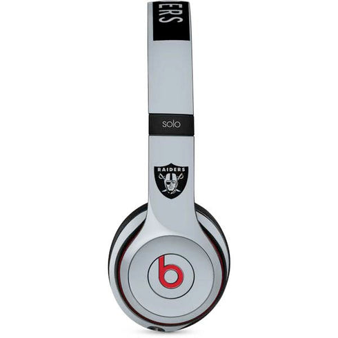 NFL Las Vegas Raiders Silver Performance Series Beats Solo 2 Wireless Skin