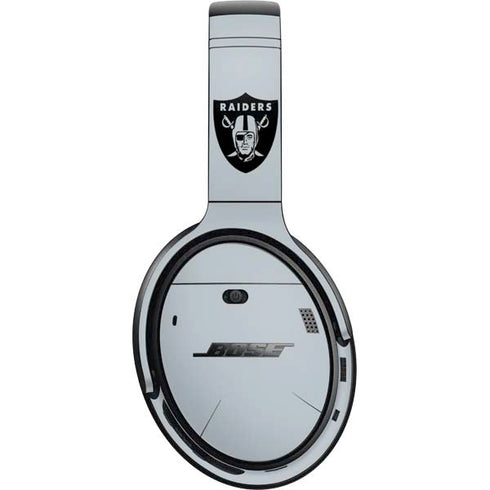 NFL Las Vegas Raiders Silver Performance Series Bose QuietComfort 35 Headphones Skin
