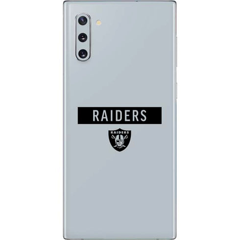 NFL Las Vegas Raiders Silver Performance Series Galaxy Note 10 Skin