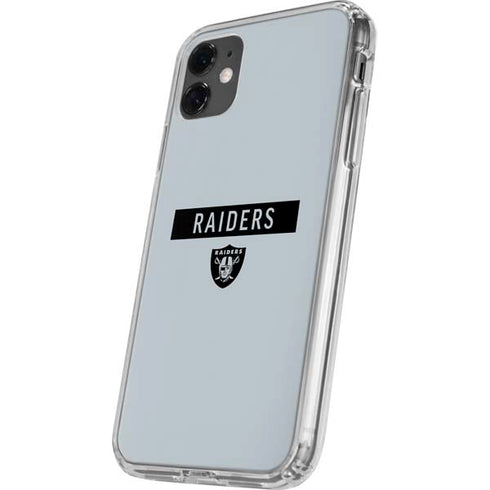 NFL Las Vegas Raiders Silver Performance Series iPhone 11 Clear Case