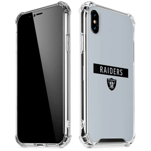 NFL Las Vegas Raiders Silver Performance Series iPhone X/XS Clear Case