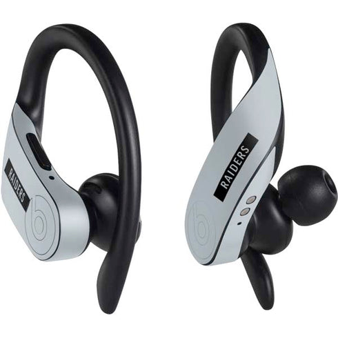 NFL Las Vegas Raiders Silver Performance Series PowerBeats Pro Skin