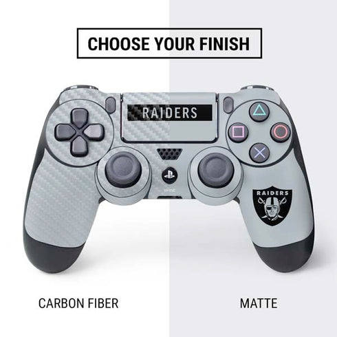 NFL Las Vegas Raiders Silver Performance Series PS4 Controller Skin