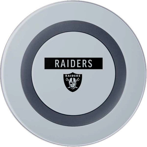 NFL Las Vegas Raiders Silver Performance Series Wireless Charger Skin