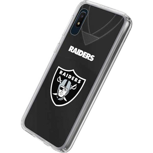 NFL Las Vegas Raiders Team Jersey Galaxy A10e Clear Case