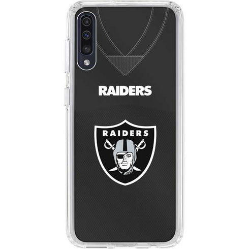 NFL Las Vegas Raiders Team Jersey Galaxy A50 Clear Case