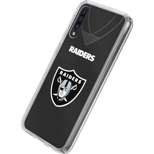 NFL Las Vegas Raiders Team Jersey Galaxy A50 Clear Case