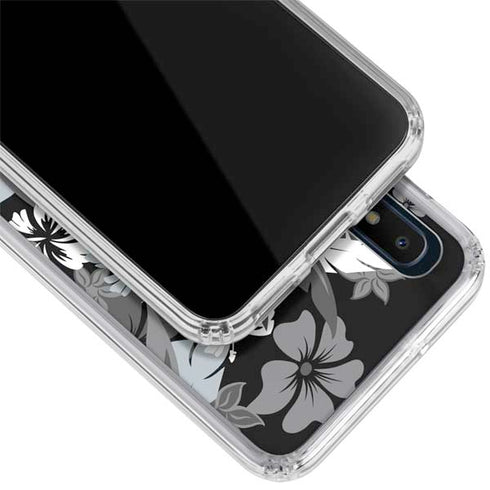 NFL Las Vegas Raiders Tropical Print Galaxy A10e Clear Case