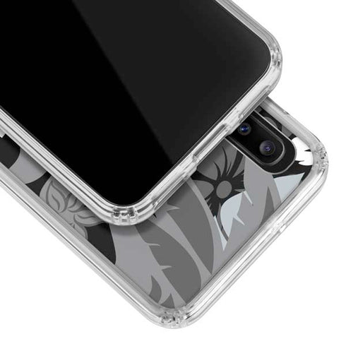 NFL Las Vegas Raiders Tropical Print Galaxy A20 Clear Case