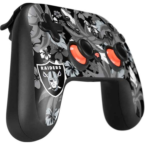 NFL Las Vegas Raiders Tropical Print Google Stadia Controller Skin
