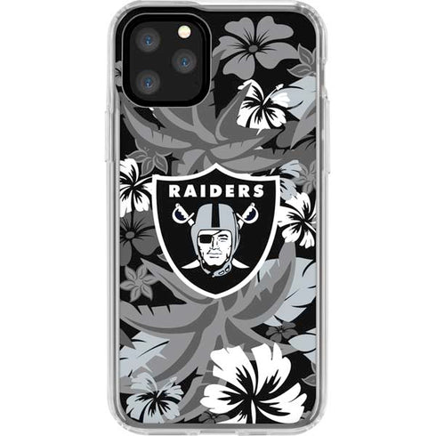 NFL Las Vegas Raiders Tropical Print iPhone 11 Pro Clear Case