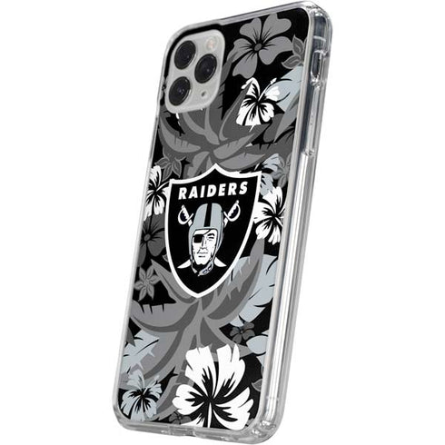 NFL Las Vegas Raiders Tropical Print iPhone 11 Pro Clear Case
