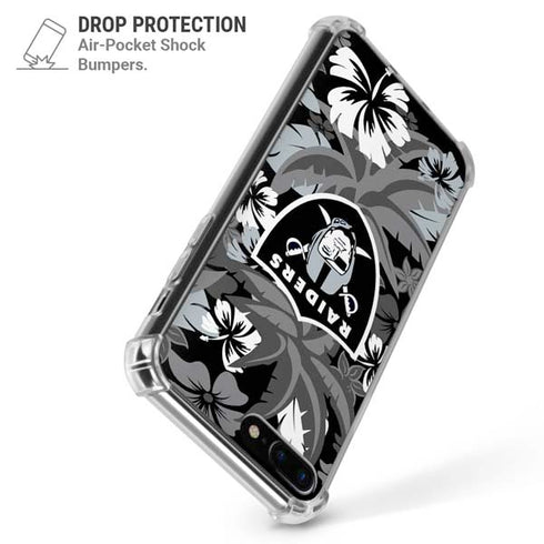 NFL Las Vegas Raiders Tropical Print iPhone 7/8 Plus Clear Case
