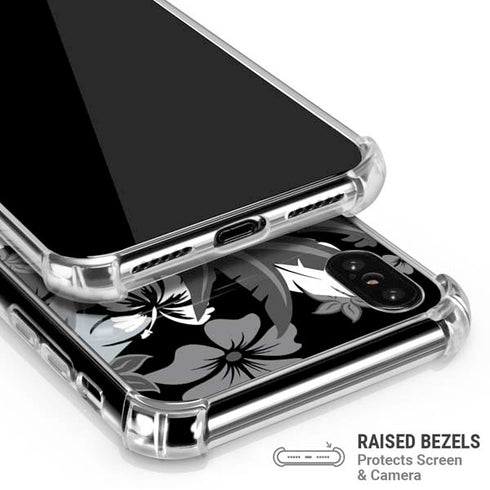 NFL Las Vegas Raiders Tropical Print iPhone X/XS Clear Case