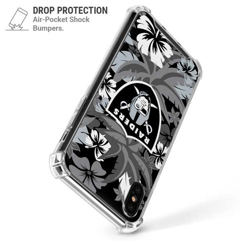NFL Las Vegas Raiders Tropical Print iPhone X/XS Clear Case