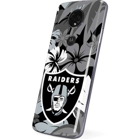 NFL Las Vegas Raiders Tropical Print Moto E5 Plus Skin