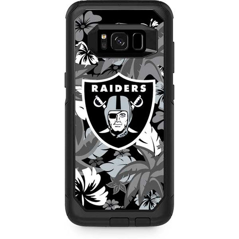 NFL Las Vegas Raiders Tropical Print Otterbox Commuter Galaxy Skin