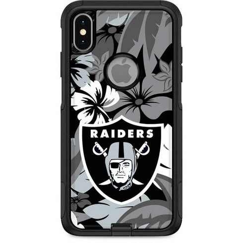 NFL Las Vegas Raiders Tropical Print Otterbox Commuter iPhone Skin