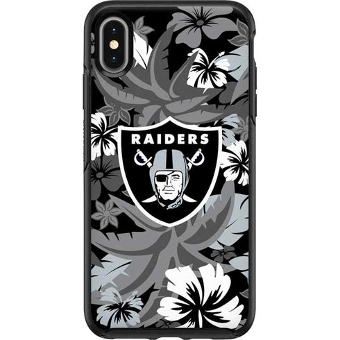 NFL Las Vegas Raiders Tropical Print Otterbox Symmetry iPhone Skin