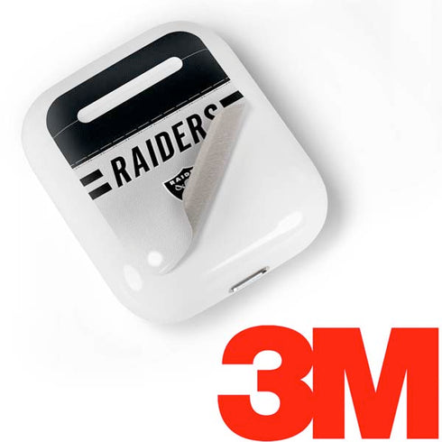 NFL Las Vegas Raiders White Striped Apple AirPods Skin